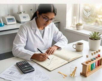 Scientific Plotting Notebook Printable PDF | A4 Light Research Journal | Figure Caption Planner