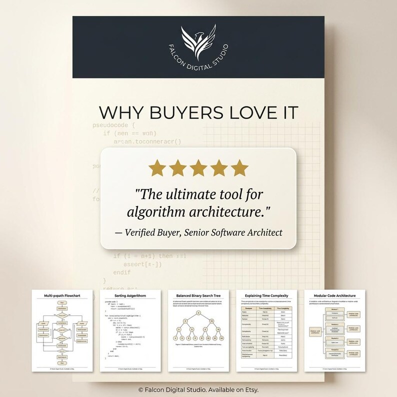 Coding Algorithm Notebook Bundle | A4 US Letter Tablet PDF | Dark Light CS Journal Set image 16