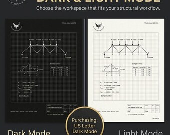 Structural Analysis Notebook PDF | US Letter Dark Engineering Journal | Free Body Shear Moment Planner