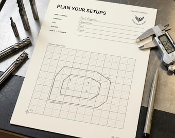 CNC Planning Notebook PDF | US Letter Light Machinist Journal | Toolpath Setup Offset Planner