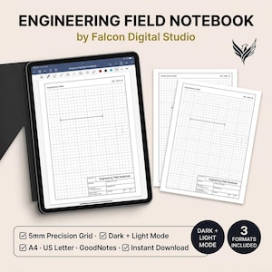 Engineering Field Notebook PDF | A4 Light Site Journal | Field Inspection Measurement Log