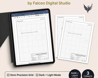 Engineering Field Notebook PDF | A4 Light Site Journal | Field Inspection Measurement Log
