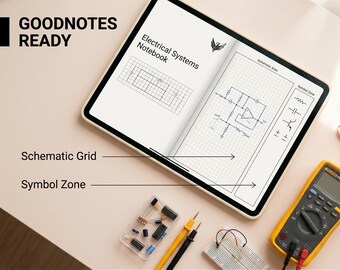 Electrical Engineering Notebook PDF | US Letter Light Schematic Journal | Printable Circuit Planner