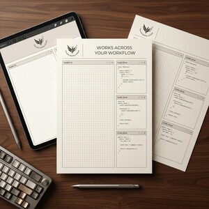 Coding Algorithm Notebook Bundle | A4 US Letter Tablet PDF | Dark Light CS Journal Set image 14