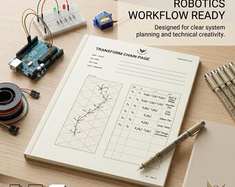 Robotics Engineering Notebook PDF | A4 Light Robot Lab Journal | Kinematics Debug Log