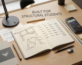 Structural Analysis Notebook PDF | A4 Light Engineering Journal | Free Body Shear Moment Planner
