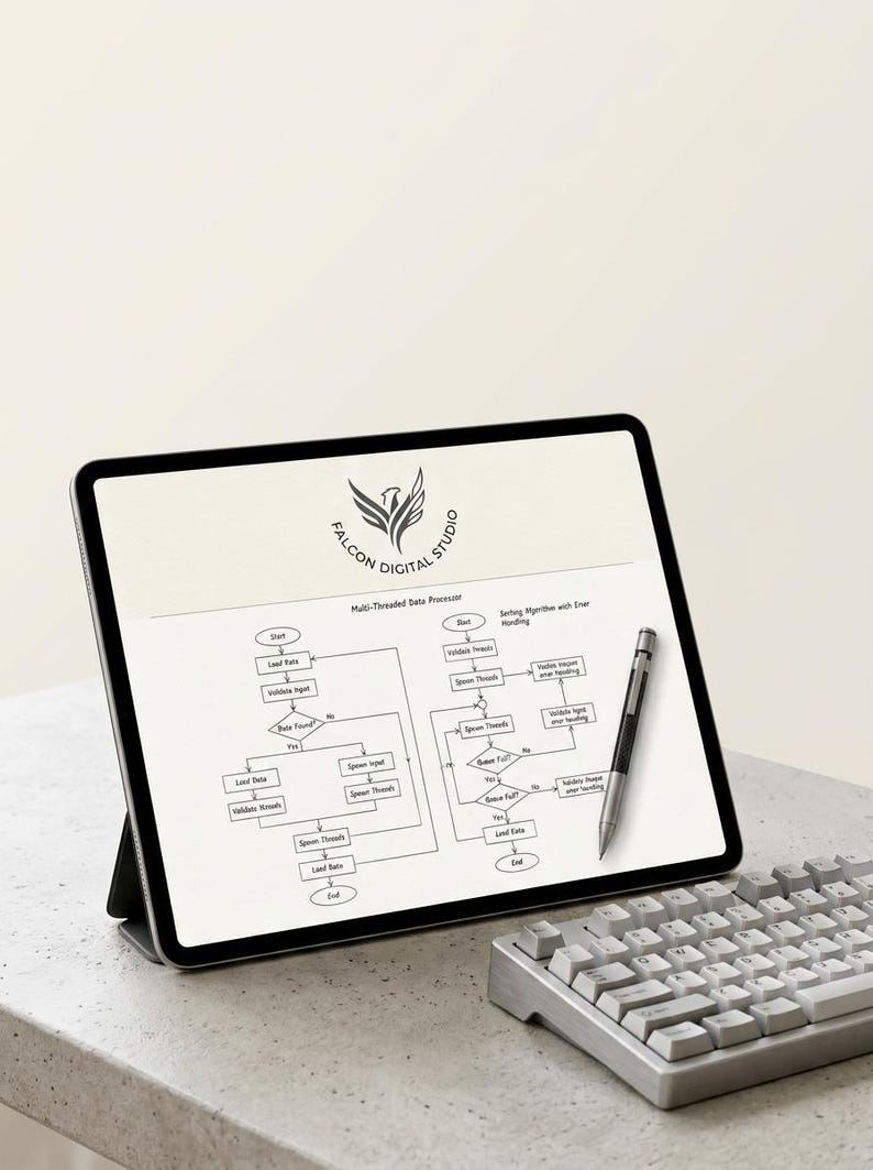 Coding Algorithm Notebook Bundle | A4 US Letter Tablet PDF | Dark Light CS Journal Set image 19