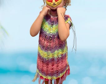 Pattern PDF Copricostume bambina all’uncinetto | Tutorial passo passo | Schema crochet | Download digitale