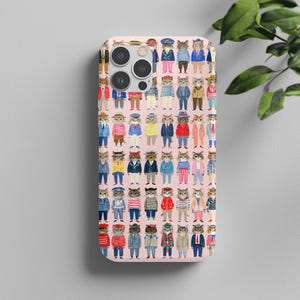 Funda para teléfono con diseño de gato elegante y sofisticado: funda para teléfono con un toque felino para amantes de los gatos, regalo estético con un lindo diseño de gatito.