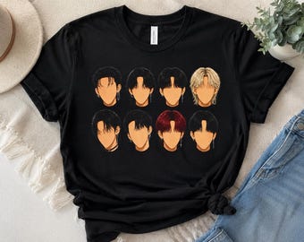 Kpop-tröja | Minimalistisk tecknad Idol-frisyr-tröja