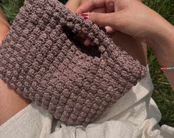 The Mocha Clutch - Handmade Crochet Mini Bag