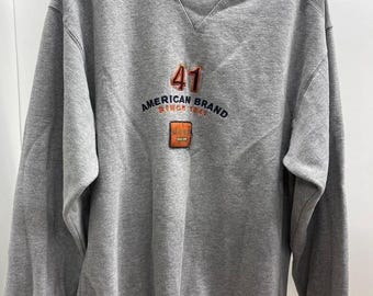 Jeep Brand Herren Oversized Heavyweight Sweatshirt Größe L Vintage Y2K