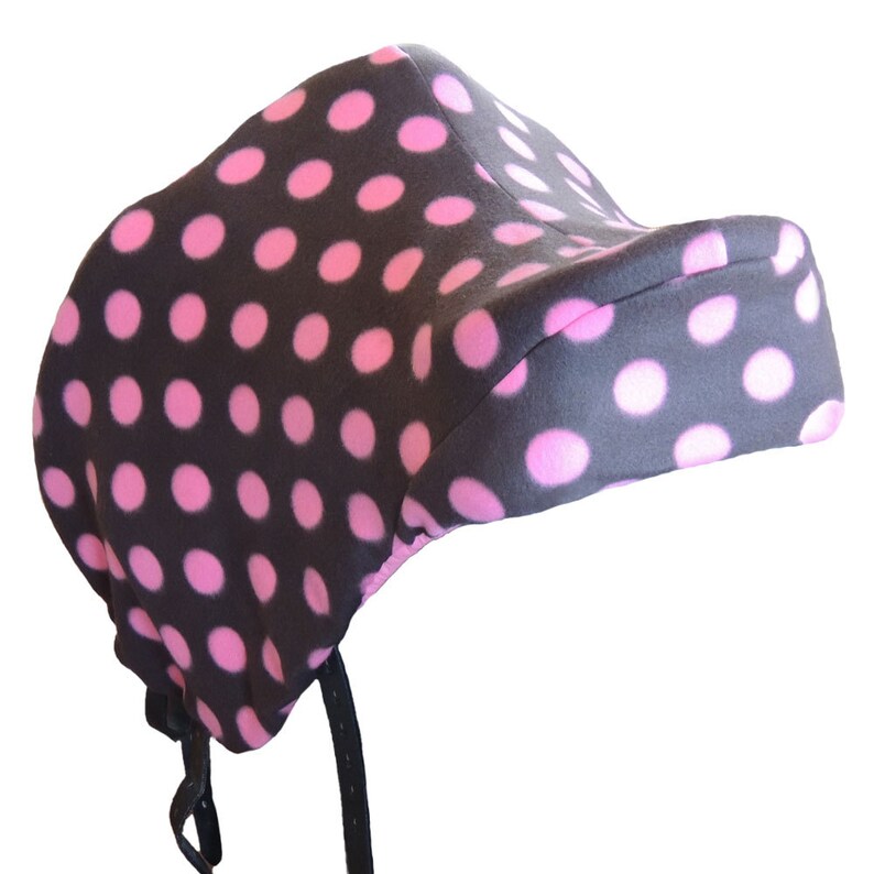 Fleece English Saddle Cover Pink Dot image 2