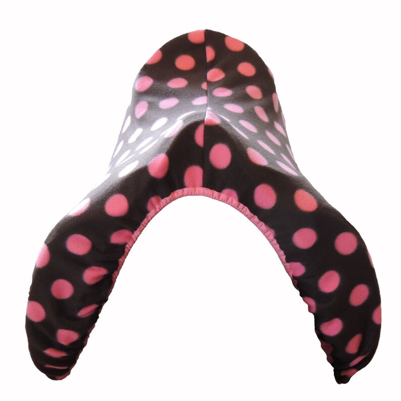 Fleece English Saddle Cover Pink Dot image 3