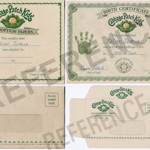Certificado de nacimiento CPK y reemplazo para fines de adopción