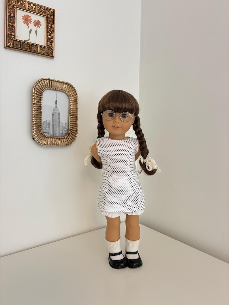 Minivestido sin mangas White Polka Dot