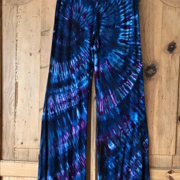 Tie Dyed Roll Waist Palazzo Pants