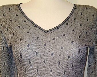 Escada Black and Silver Knitted Top