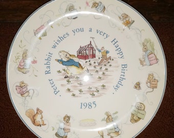 Peter Rabbit Birthday Year 1982-1986 Plates Wedgwood Made in England