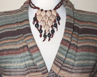 Seed and Copper Tribal Necklace Artisan Handmade