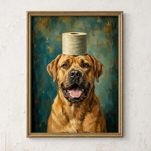 Personalized Cane Corso Oil Portrait Poster & Canvas | Custom Dog Wall Art F1PLU3