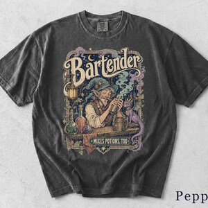 Bartender Retro Grafisk T-shirt - Rolig Retail Work Humor BEYT2Z
