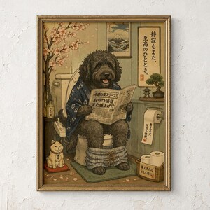 Personalized Barbet Japanese Portrait Poster & Canvas | Custom Dog Wall Art XSN8YX