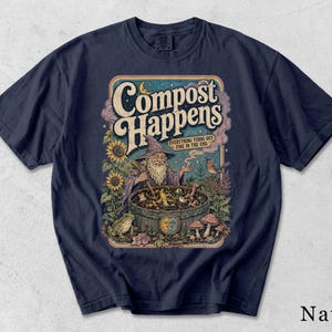 Kompost Händer Retro Grafisk T-shirt - Rolig Trädgårdsälskare D0SDX7