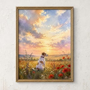 Personalized Parson Russell Terrier Pastel Portrait Poster & Canvas | Custom Dog Wall Art 2AGH0F