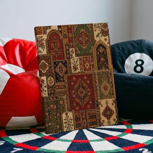 Kilim Tapestry Collage Floral Medallion Bohemian Poster & Canvas HQR53