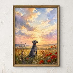 Personalized Weimaraner Pastel Portrait Poster & Canvas | Custom Dog Wall Art LK91ND