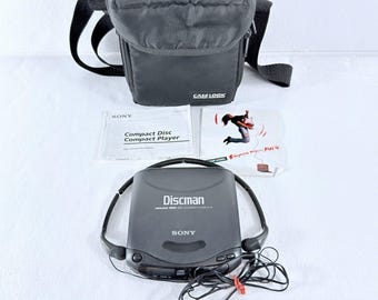 Vintage Sony Discman D-141 Portable CD Player Mega Bass W/ Headphones TESTED