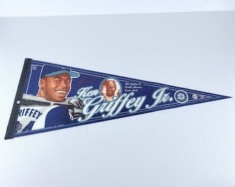 Vintage 1999 Ken Griffey Jr. Seattle Mariners Pennant Flag Wincraft Made In USA