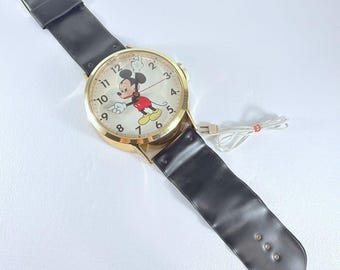 Mickey Mouse Wrist Watch Wall Clock Welby Elgin 33" Long Vintage Tested Works