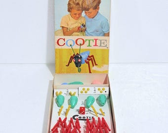 Vintage 1949 COOTIE Board Game By W.H. Schaper MFG. CO #2 Mostly Complete