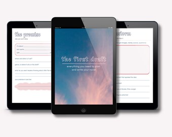 Novel Planning Kit, Story Outline, Character Sheet, Three-Act Structure (Digital Download)