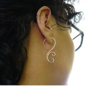 Silver hoop earrings, 14k gold filled hoops