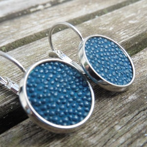 Extravagant stingray leather earrings wedding jewellery
