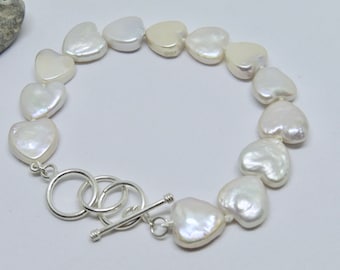 Bracelet en perles de cœur pour petite amie, Saint-Valentin, anniversaire, fête des mères