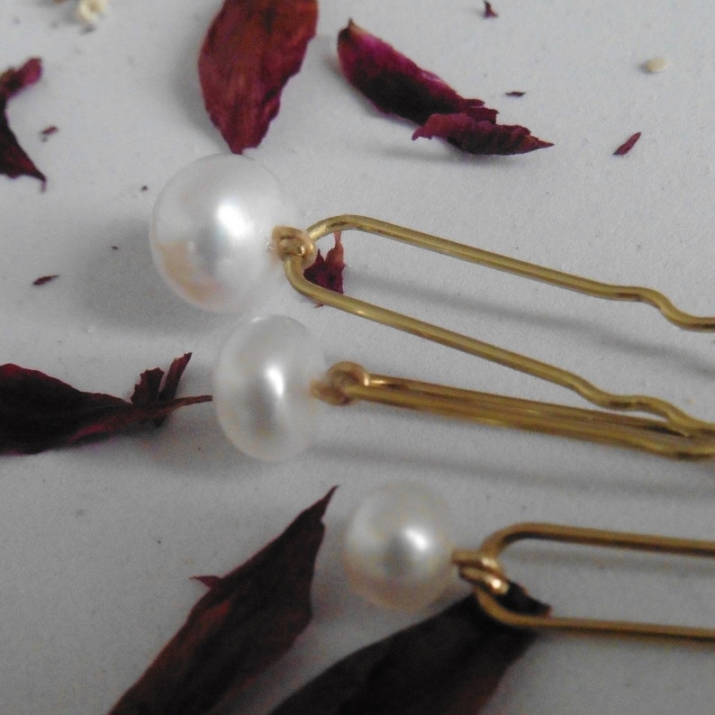 Haarnadeln echte Perlen, Hochzeitsfrisur mit echtem Perlenschmuck verschiedene Größen zdjęcie 2