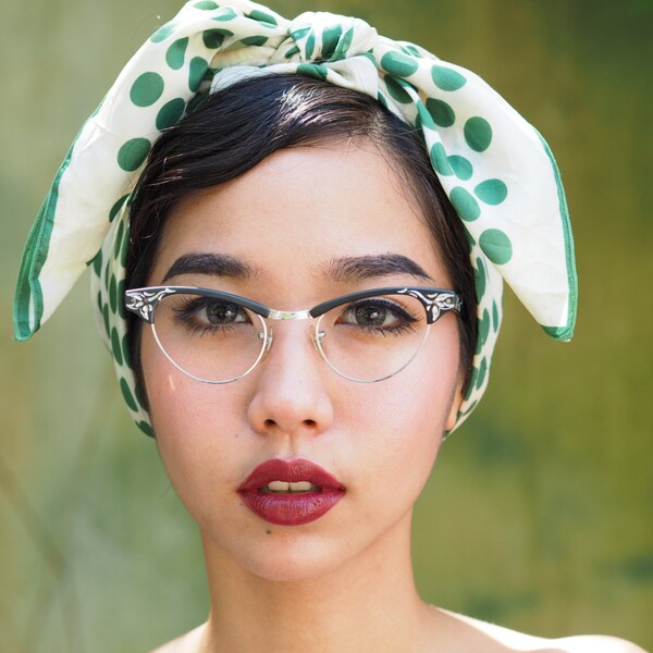 Vintage Eyeglasses Cat eye Frames glasses 1960's All aluminium By Style Rite 12k Gold filled