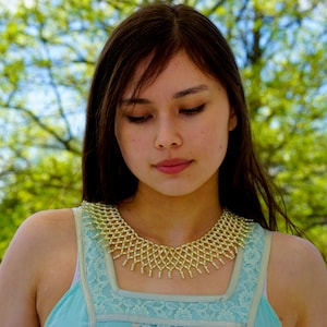 Vintage Pearl Collar/ Pearl Collar Necklace/ Bib Necklace/ Vintage Pearl Necklace/ Vintage Choker/ 1950s Beaded Necklace/  Vintage Jewelry