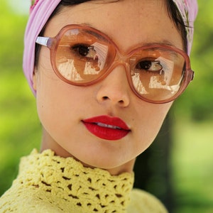 Vintage Sunglasses 1970's Made in France By albert Capraro  New Old stock Multi-color Tone