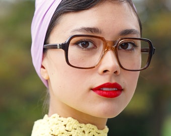 Vintage Aviator Brille 1970er Jahre Frames/Brille/hipster/retro braun Ton Made In Hong Kong