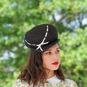 Vintage Straw Pillbox Hat, Vintage Hat, 1950-60s Hat, Jackie-O Hat, Tea Party Hat, Spring Summer Hat, Cocktail Hat, Women Hat, MCM Mod Hat