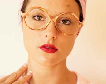 Vintage Eyeglass 1970s Retro Frames Beautiful Tortoiseshell New Old Stock Glasses By Riviera Made in Italy