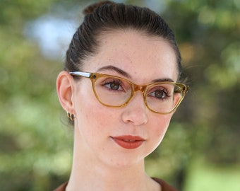 Vintage JEAN CLEMENT France Eyeglasses With a Slight Cateye 