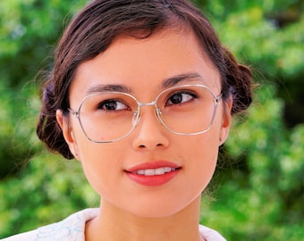 Gafas vintage Optimode de los años 70, montura plateada, fabricadas en Francia