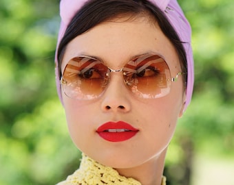 Vintage Sunglasses 1970's Made in Japan By Swank New Old stock Gold Tone disco retro era
