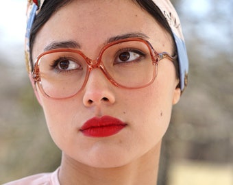 Vintage eyeglasses 1970s By Givenchy New Old Stock Multicolor tone Glasses Made In France Disco era